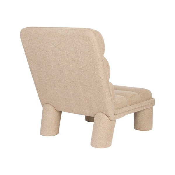 Béžové kreslo z textílie buklé Fern – Dutchbone-image-4