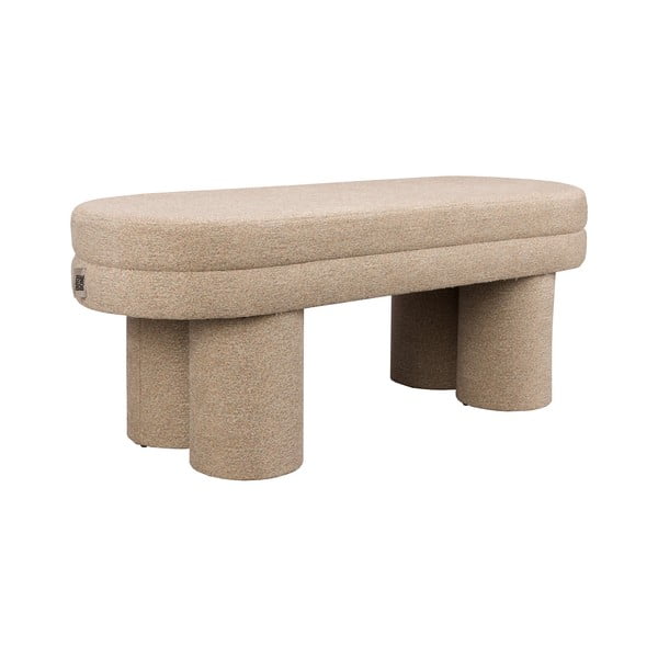 Béžová lavica z textílie buklé Fern – Dutchbone-image-2