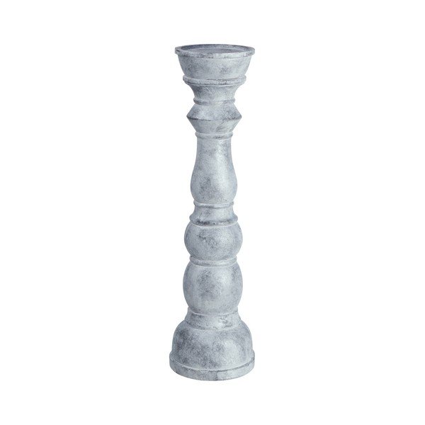 Sivý keramický svietnik Tradition, výška 81 cm