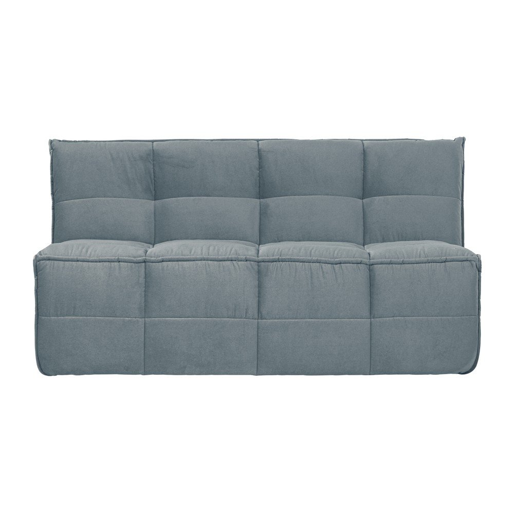 Modrá zamatová polstrovaná lavica Cluster – vtwonen