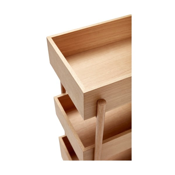 Konzolový stolík z dubového dreva v prírodnej farbe 34x43 cm Stack – Hübsch-image-3