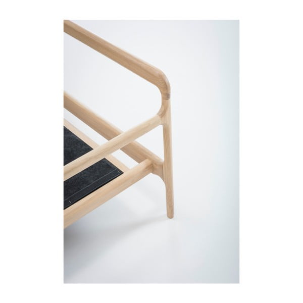 Koňakovohnedá pohovka z byvolej kože s konštrukciou z dubového dreva Gazzda Fawn, 240 cm-image-3