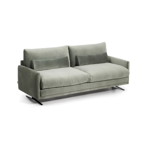 Zelená zamatová pohovka 210 cm Veliro – Kave Home-image-2