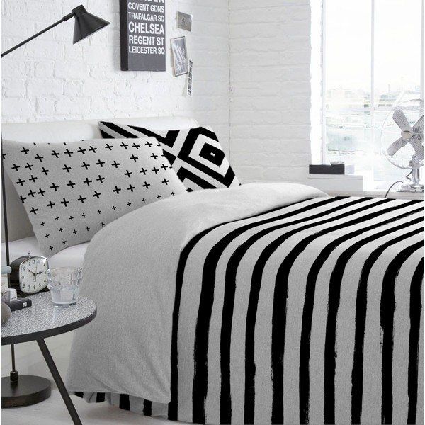 Bavlnená obliečka na paplón Blanc Stripes, 200 × 200 cm-image-4