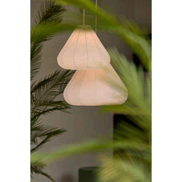 Krémovobiele závesné svietidlo s papierovým tienidlom ø 10 cm Sarella – Light & Living-image-1