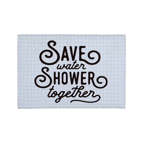 Bielo-čierna kúpeľňová predložka 60x40 cm Shower Together - Really Nice Things