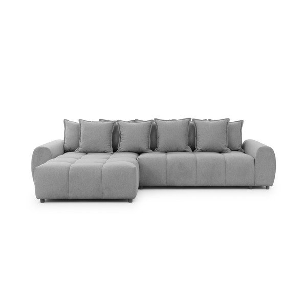 Sivá rohová pohovka (ľavý roh/s leňoškou) Albane  – Ropez