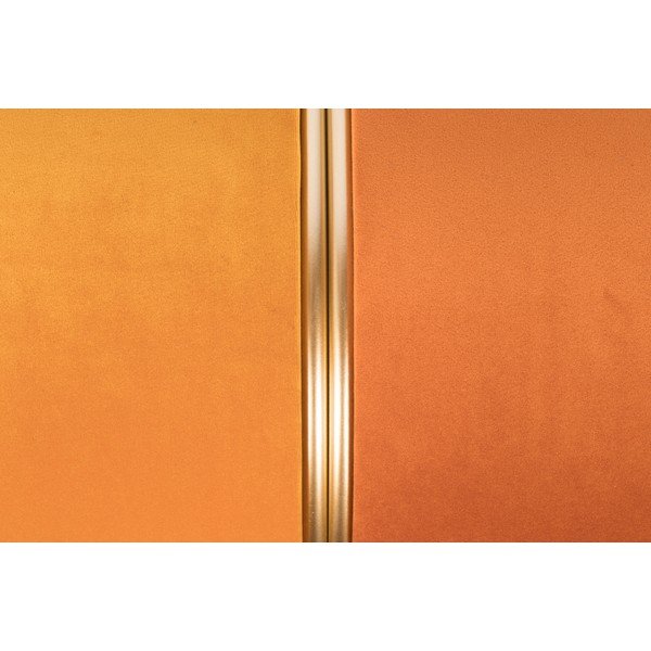 Oranžový zamatový taburet Bubbly – White Label-image-4