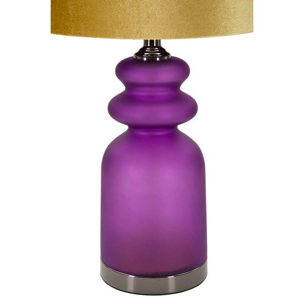 Žltá/fialová stolová lampa s textilným tienidlom (výška  57,5 cm) Milva Two – Mauro Ferretti-image-3