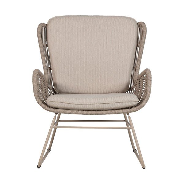 Béžové kovové/polstrované záhradné kreslo Grace – WOOOD-image-2