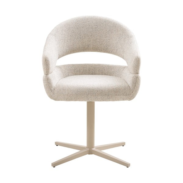 Krémovobiele čalúnené jedálenské kreslá v súprave s podrúčkami 2 ks Dover – House Nordic-image-4