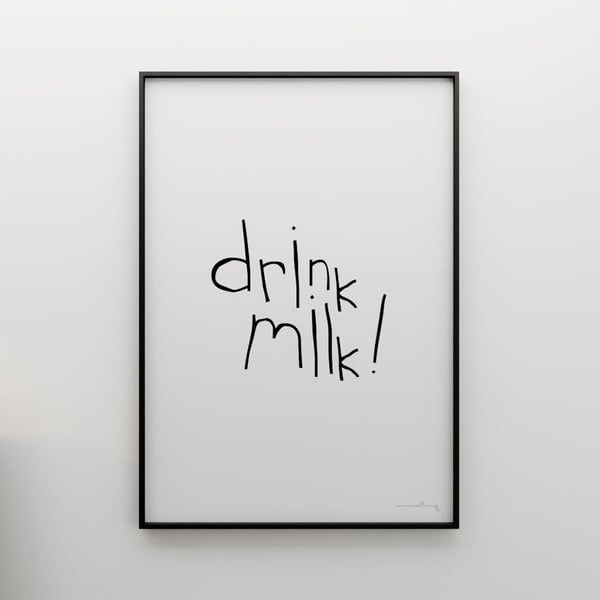 Plagát Drink milk, 100x70 cm