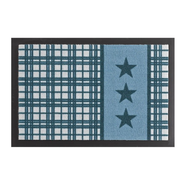 Rohožka Hanse Home Star Plaid Printy Blue, 40 × 60 cm