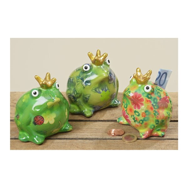Sada 3 terakotových pokladničiek Boltze Frog