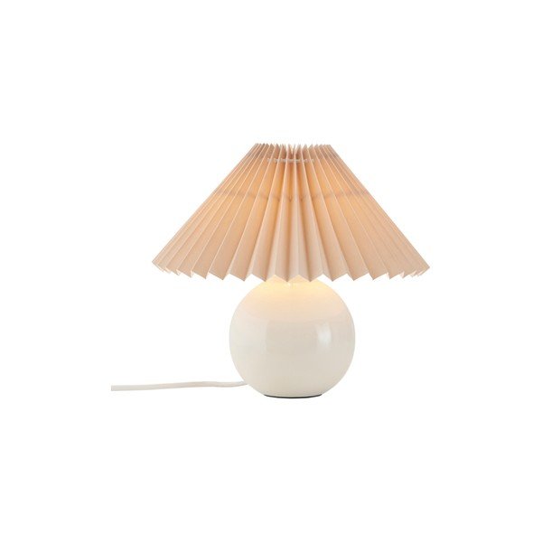 Béžová/krémovobiela látková stolová lampa (výška  22 cm) Mimmi – Ellos Home-image-3