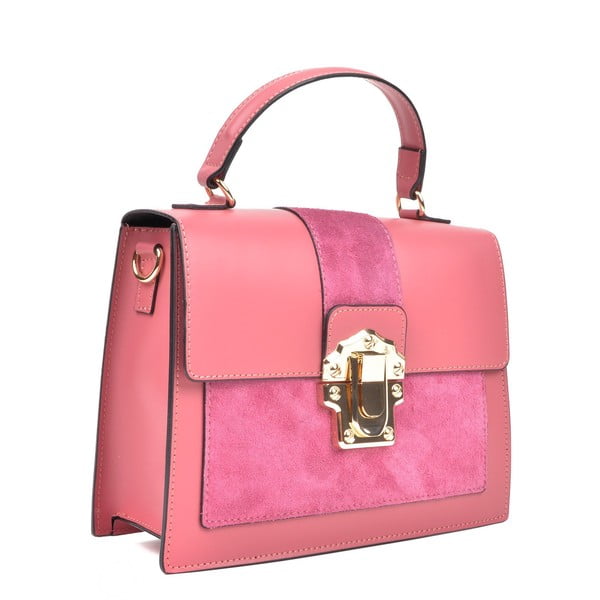 Ružová kožená kabelka Isabella Rhea, 22 x 27 cm-image-2