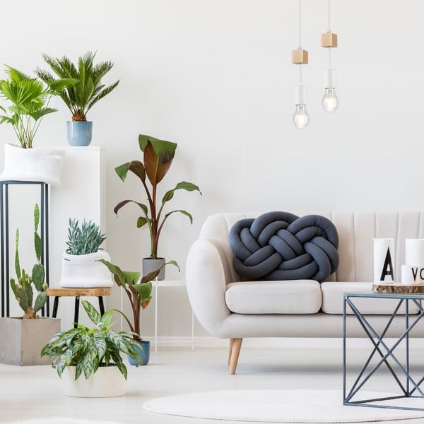 Závesné svietidlo v bielo-prírodnej farbe ø 5 cm Orazio – LAMKUR-image-1