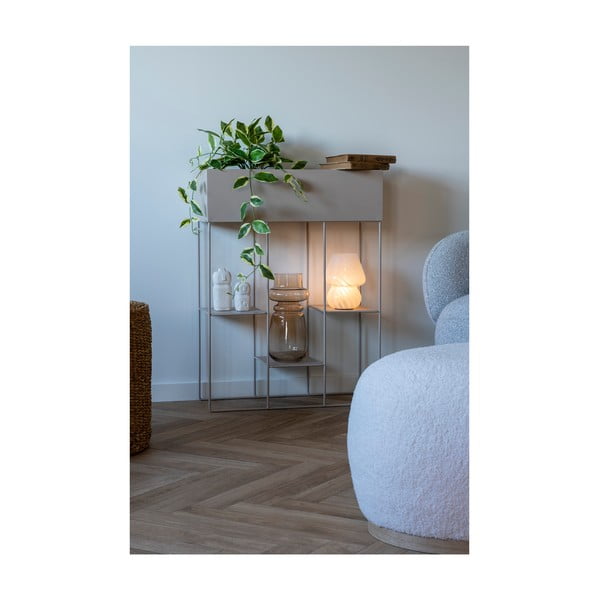 Biela LED stolová lampa so skleneným tienidlom (výška  19,5 cm) Alton – House Nordic-image-3