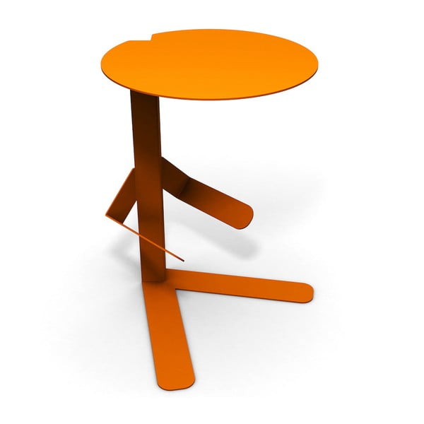 Oranžový odkladací stolík Caoscreo MisterT