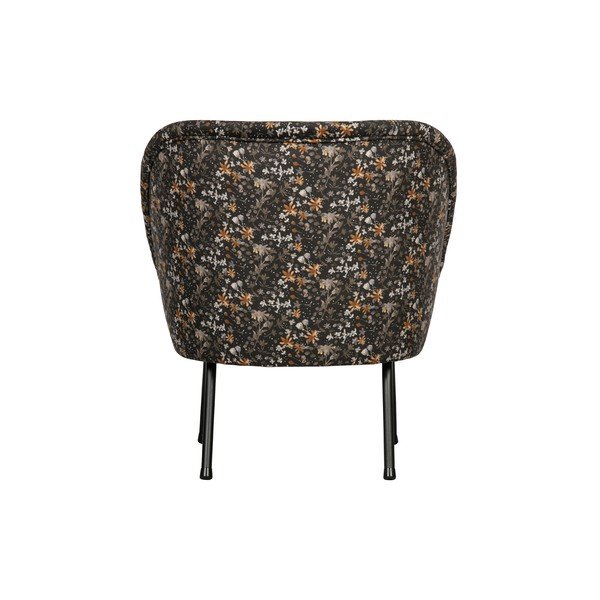 Čierne kvetované kreslo BePureHome Vogue-image-4