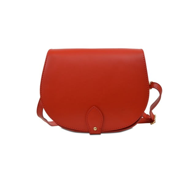 Korálovočervená kožená kabelka Infinitif Coralie