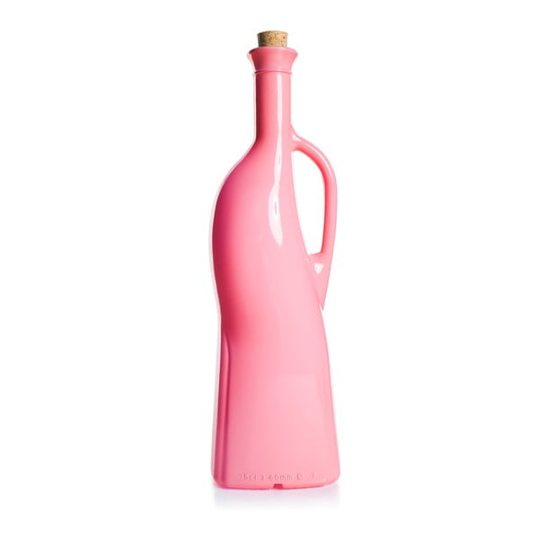 Ružová fľaša na olej Cork, 750 ml