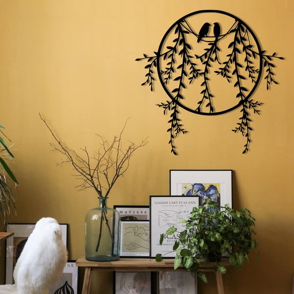 Kovová nástenná dekorácia 45x44 cm Lovebirds – Wallity-image-4