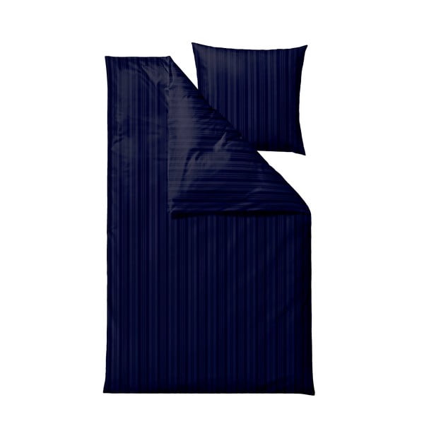 Tmavomodré damaškové obliečky na jednolôžko/predĺžené 140x220 cm Noble – Södahl