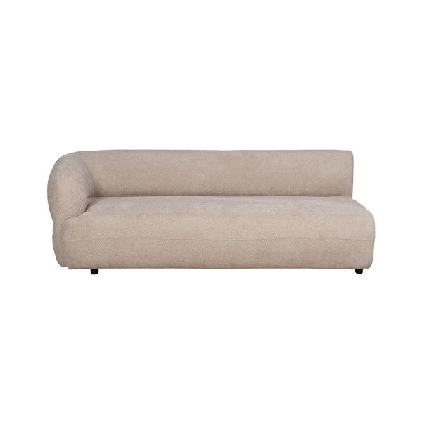Béžová ženilková pohovka ľavý roh 199 cm Minimal – Ixia