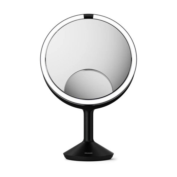 Kozmetické zrkadlo s osvetlením/zväčšovacie (zväčšenie 5x/zväčšenie 10x) ø 25 cm Trio Max – simplehuman-image-4