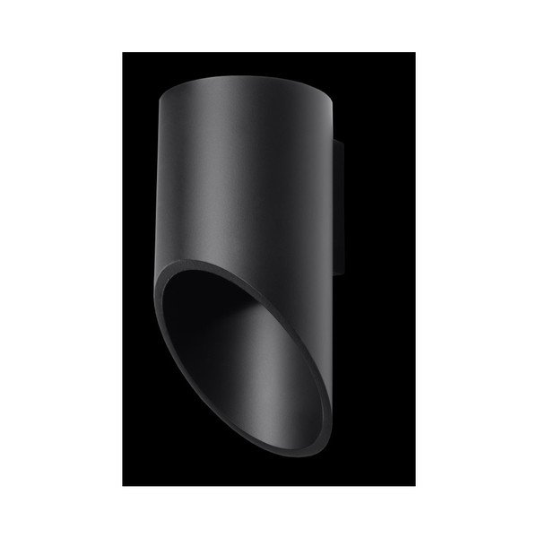 Čierne nástenné svietidlo Sollux Nixon, dĺžka 20 cm-image-2