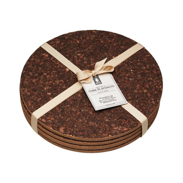 Sada 4 korkových prestieraní Kitchen Craft Natural Elements, 25 cm-image-2