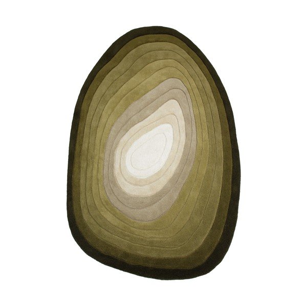 Zelený ručne tkaný vlnený koberec 200x290 cm Puddle Ombre  – Flair Rugs