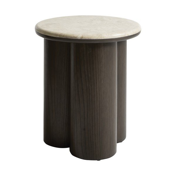 Okrúhly odkladací stolík s mramorovou doskou ø 45 cm Piazze – Unique Furniture