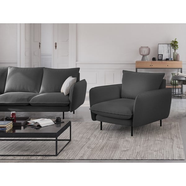 Tmavosivé kreslo Cosmopolitan Design Vienna-image-1