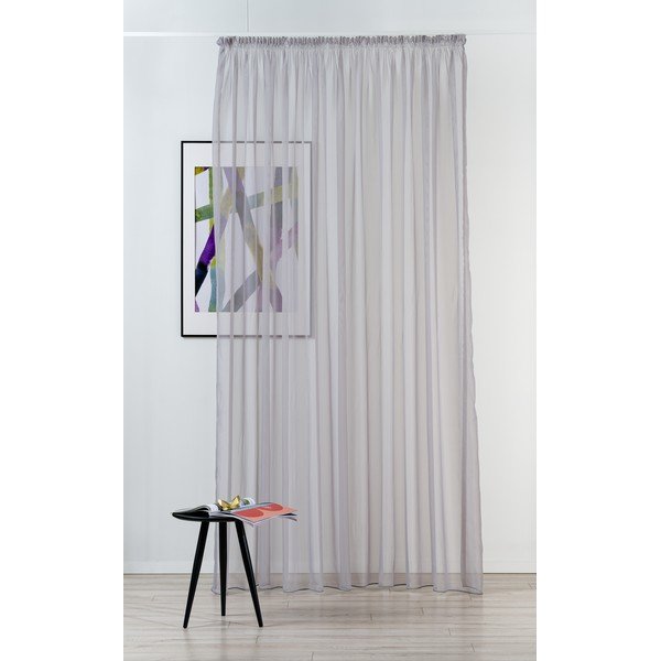Sivá záclona 140x245 cm Voile – Mendola Fabrics-image-2