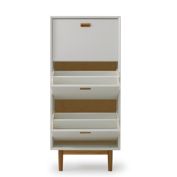 Biela výklopná skrinka na topánky Svea – Tenzo-image-3