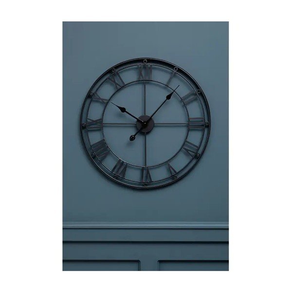 Čierne nástenné hodiny Premier Housewares Matt, ⌀ 59 cm-image-1