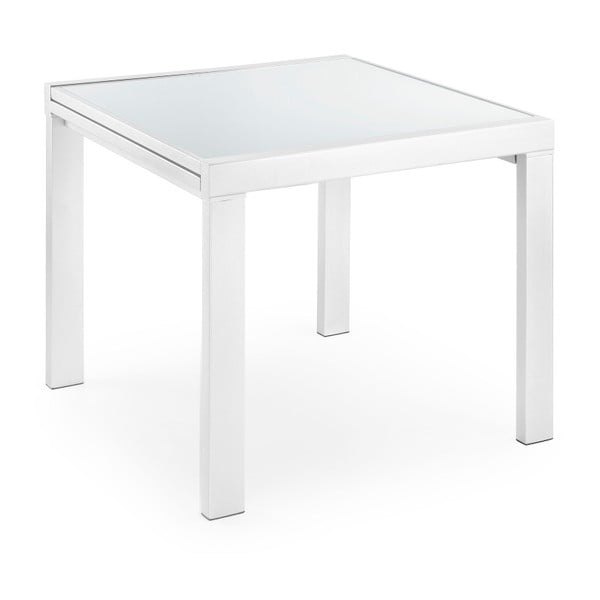 Rozkladací jedálenský stôl Oregon, 90-180cm, biela/biela