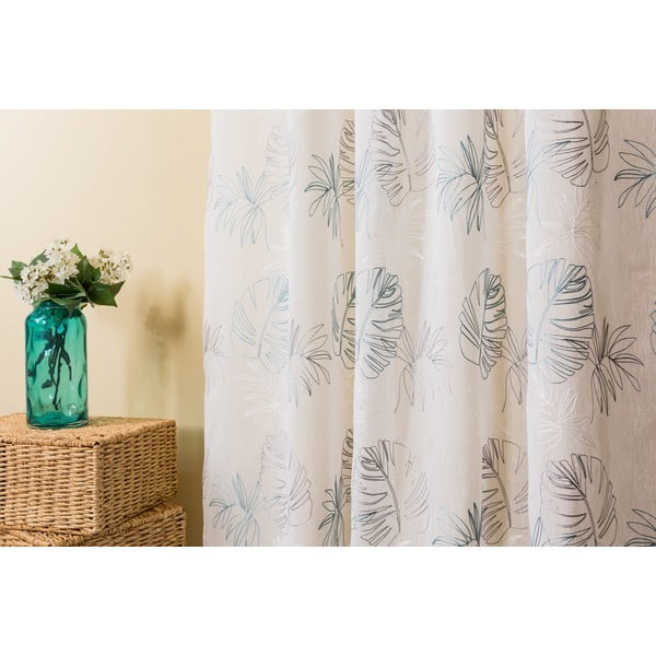 Modro-biela záclona 140x260 cm Cybele – Mendola Fabrics