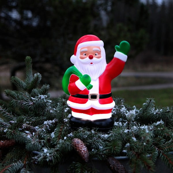 Svietiaca zapichovacia dekorácia Santa, výška 28 cm