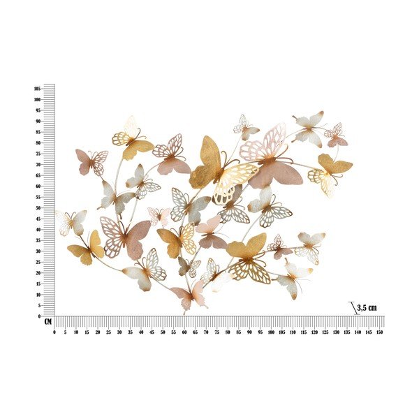 Kovová nástenná dekorácia 132x95.5 cm Butterflies - Mauro Ferretti-image-4