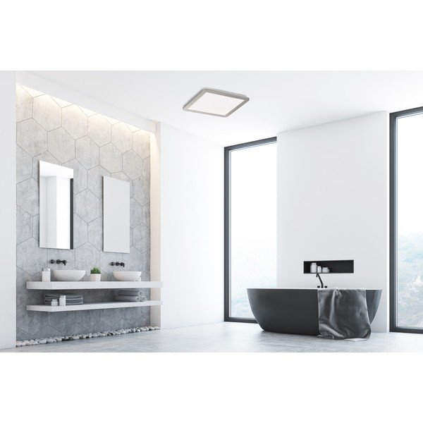 Sivé LED stropné svietidlo 30x30 cm Gotland – Fischer &amp; Honsel-image-3