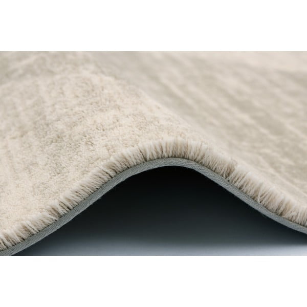 Béžový vlnený koberec 133x190 cm Agnus Checkered – Agnella-image-3