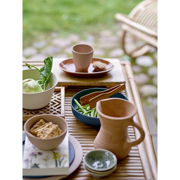 Červenohnedý dezertný tanier z kameniny Bloomingville Rani, ø 20 cm-image-2