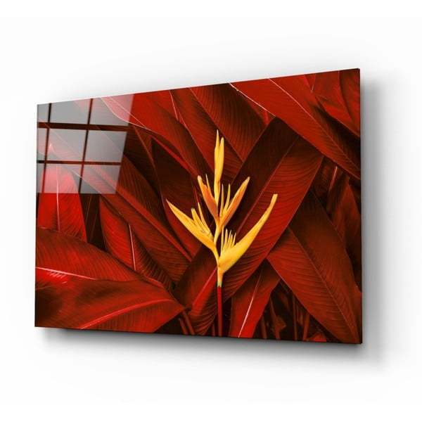 Sklenený obraz Insigne Red Leaves, 72 x 46 cm
