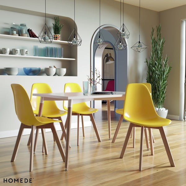 Jedálenský stôl s bielou doskou 80x120 cm Elle – Homede-image-4