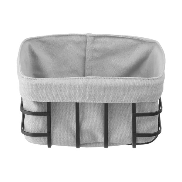 Čierno-sivý kôš na pečivo s textilnou výstelkou Hendi, 19 x 19 cm-image-1