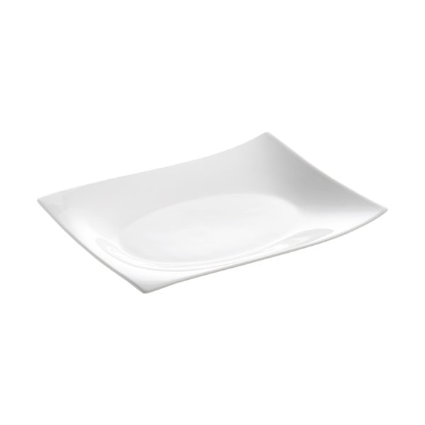 Biely porcelánový tanier Maxwell & Williams Motion, 25 x 19 cm