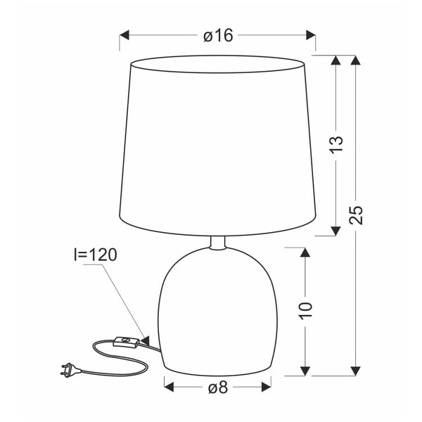 Svetlosivá stolová lampa s textilným tienidlom (výška  25 cm) Adelina – Candellux Lighting-image-2